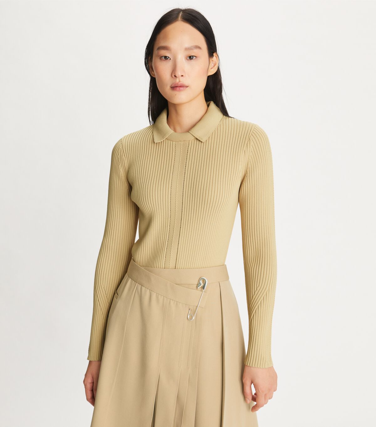 tory burch polo collar sweater