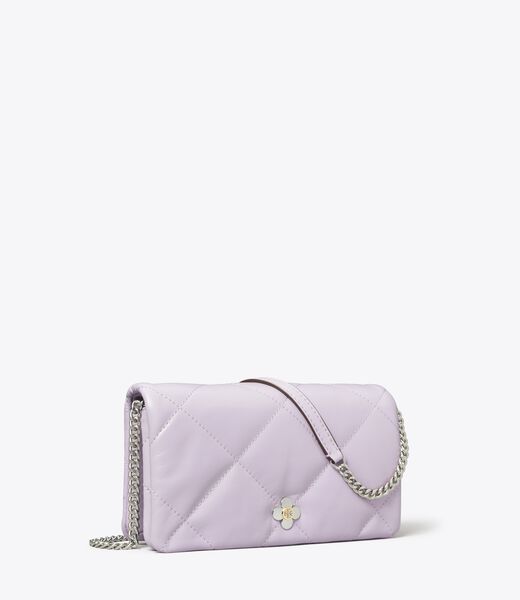 tory burch kira diamond quilt clover chain wallet