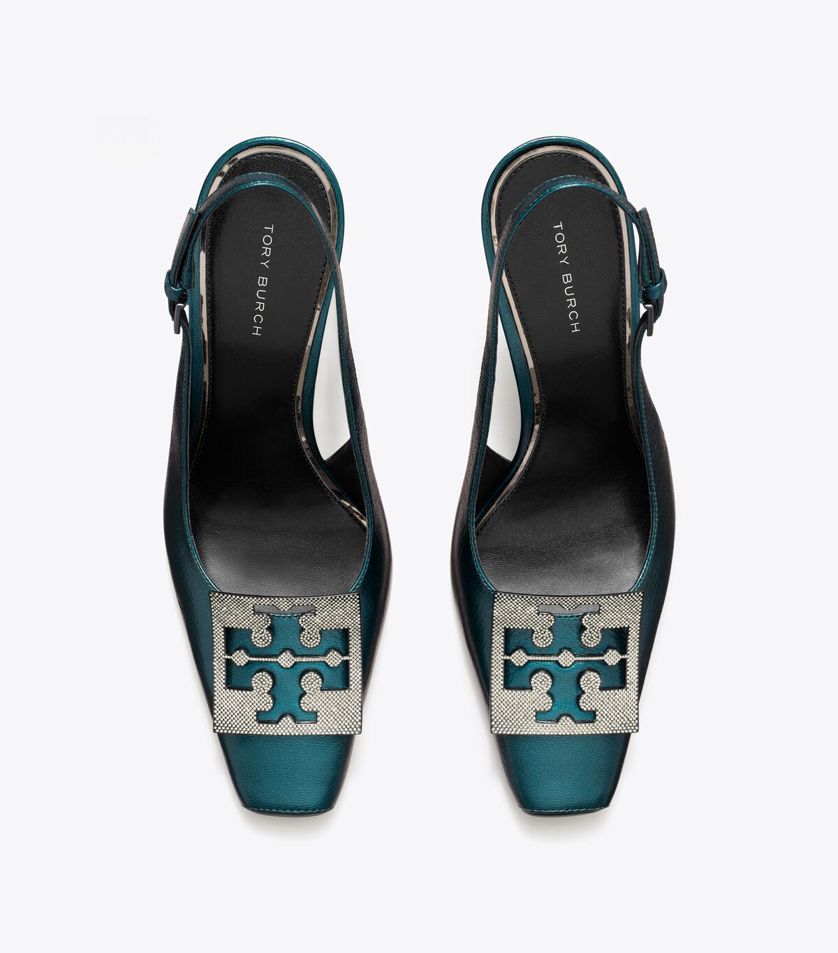 tory burch pav cut out logo heel