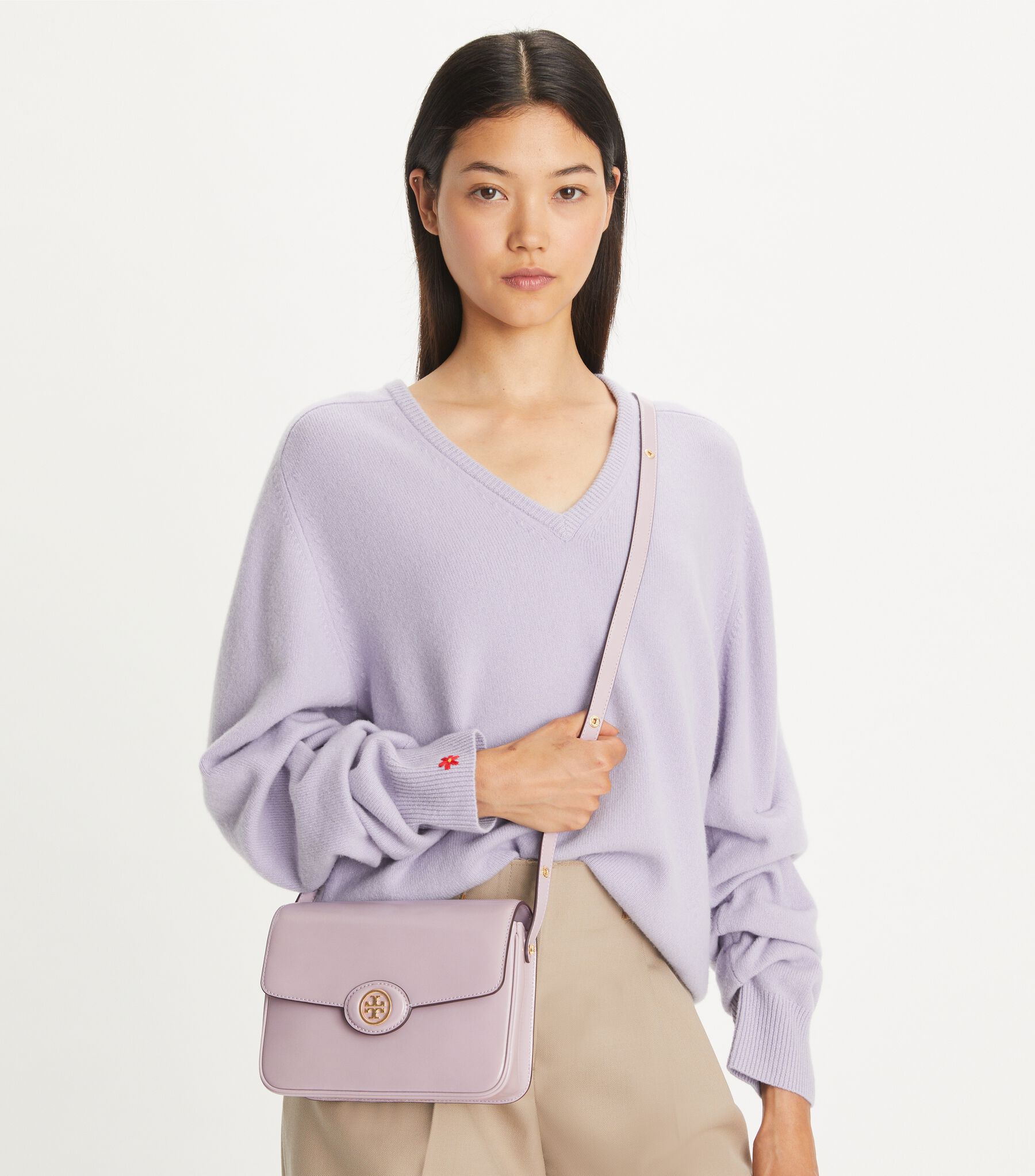 Robinson Spazzolato Convertible Shoulder Bag, Primrose | Tory Burch KW