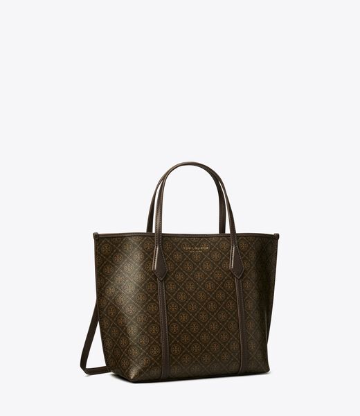tory burch small perry coated canvas tote