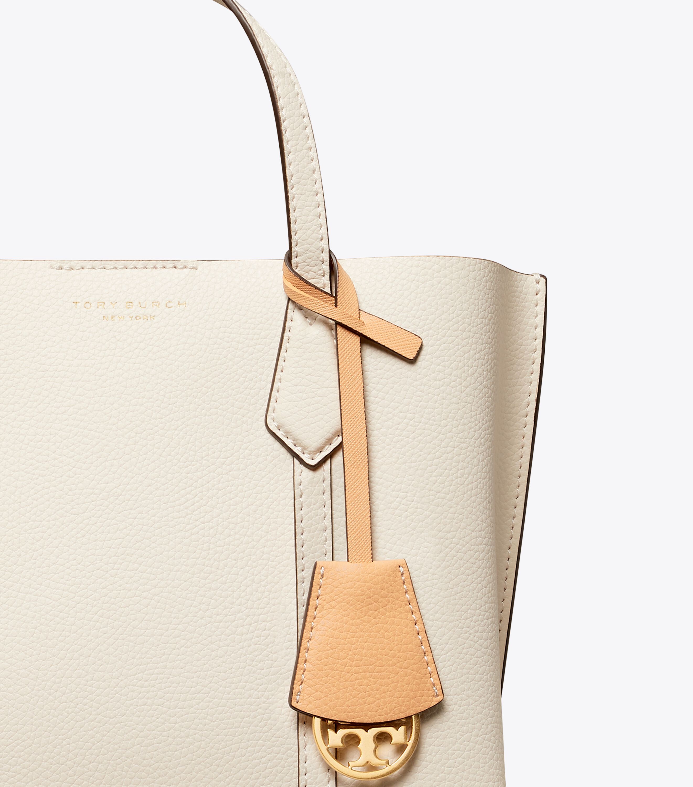 Small Perry Triple-Compartment Tote Bag, New Ivory | Tory