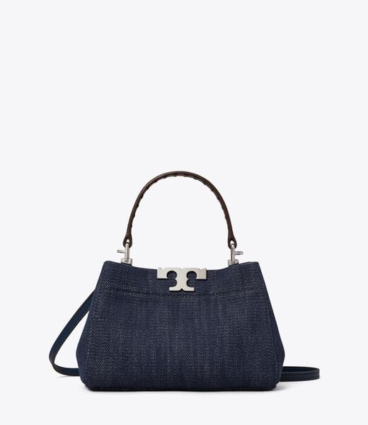 Mini Eleanor Denim Satchel tory burch mini eleanor denim satchel