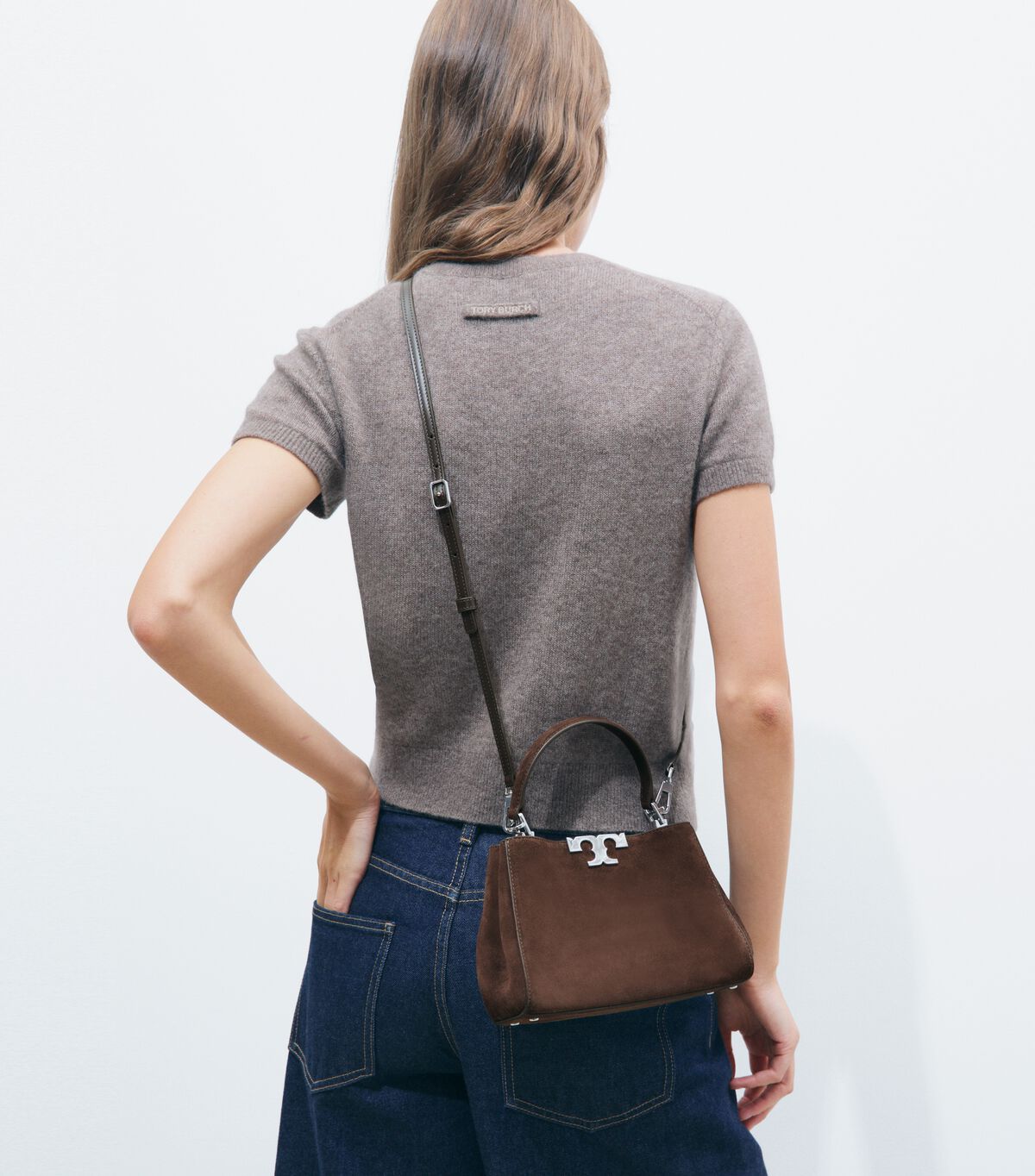 Mini Eleanor Suede Satchel tory burch mini eleanor suede satchel