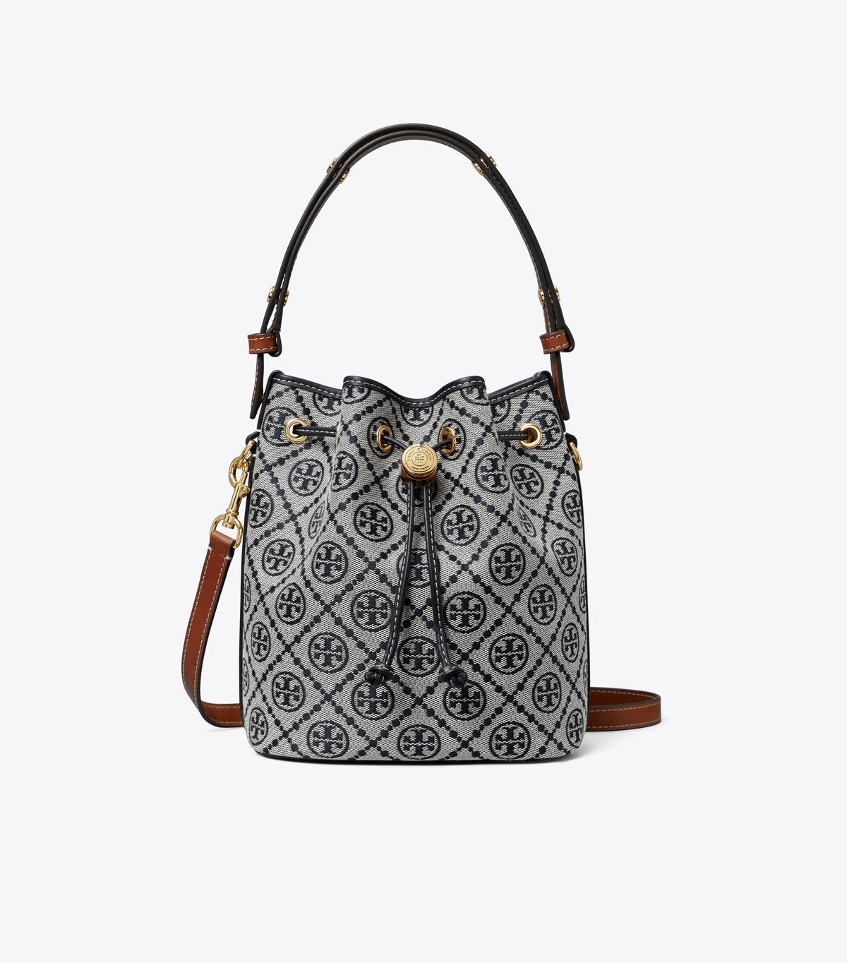 tory burch t monogram bucket bag