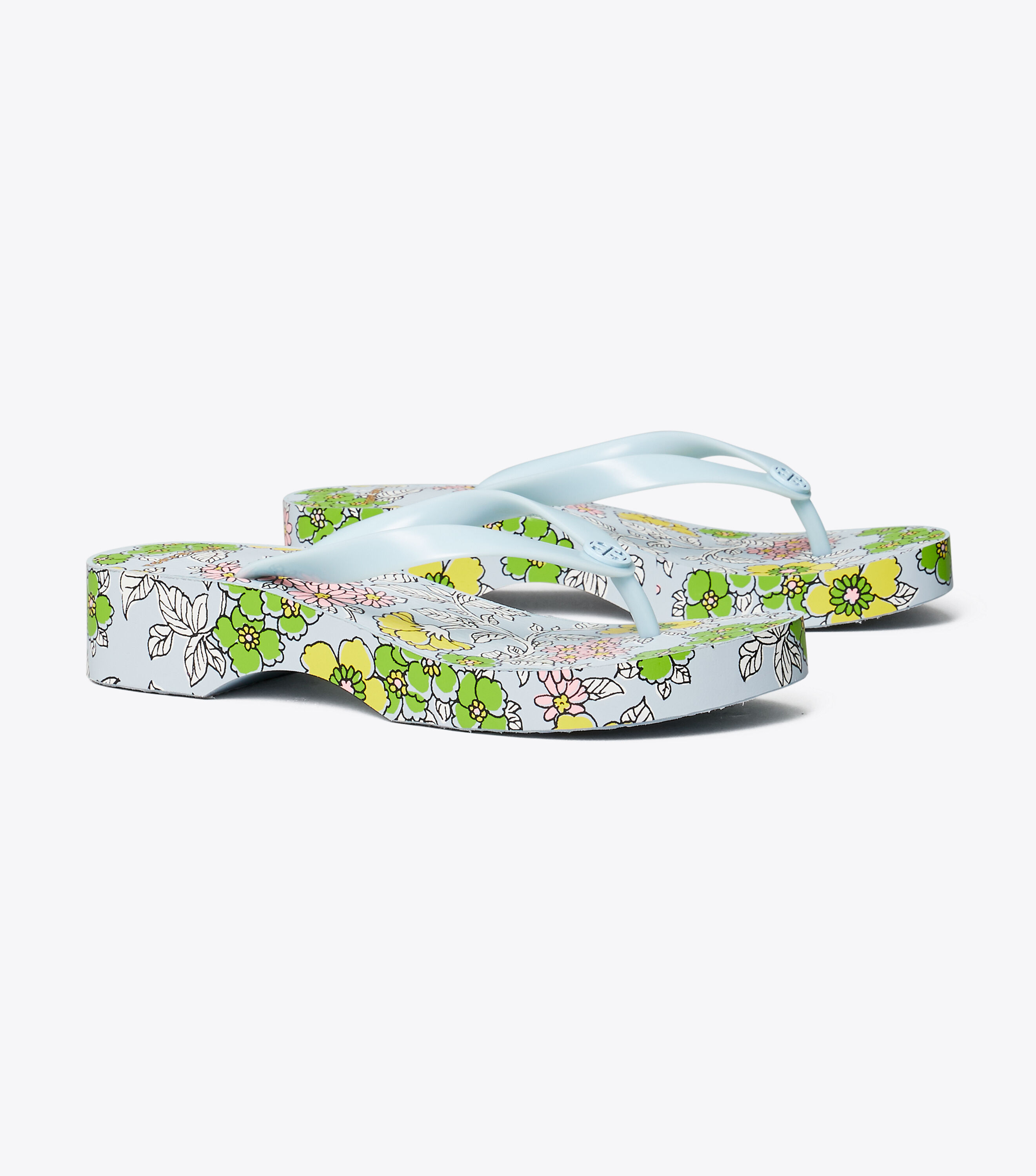 Tory burch carved wedge flip flop hot sale
