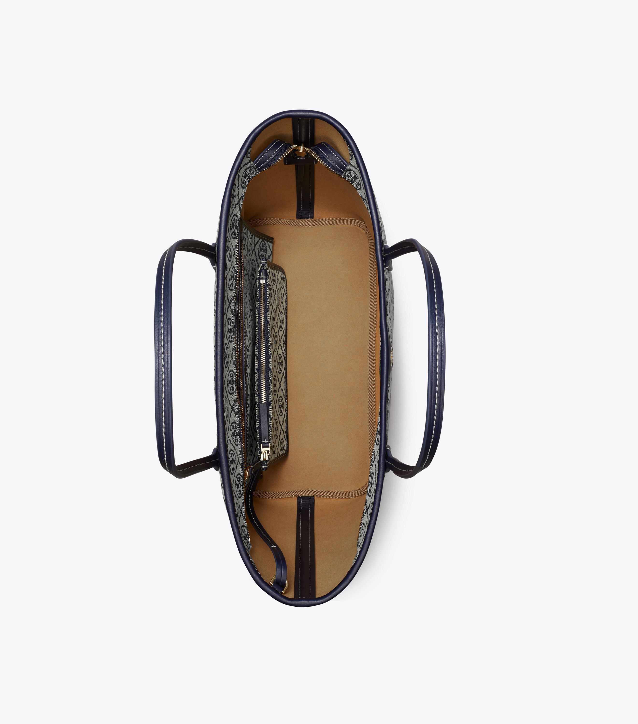 T Monogram Zip Tote, Tory Navy | Tory Burch KW