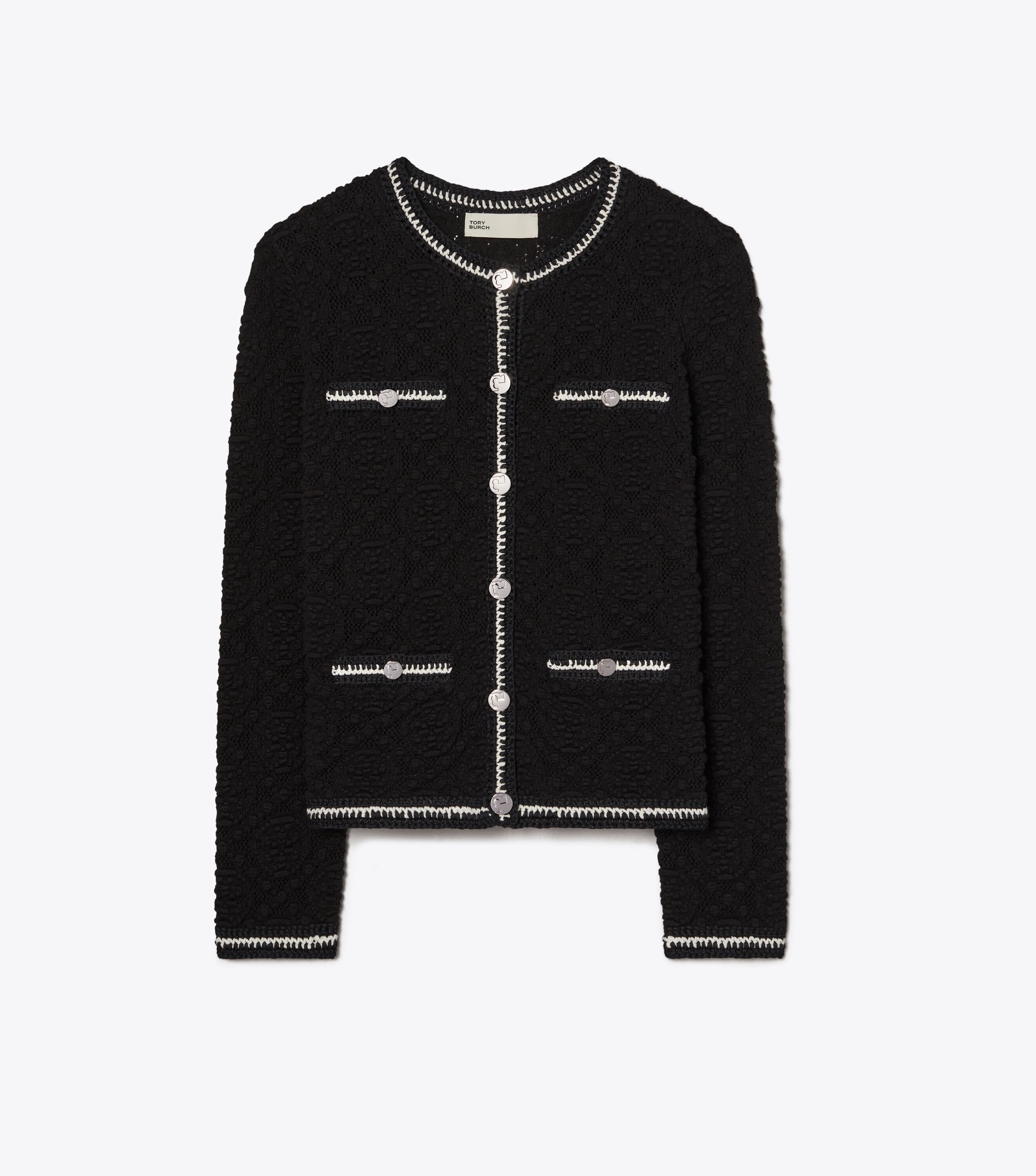 Tory Burch KENDRA LOGO LACE CARDIGAN Tory Burch KW