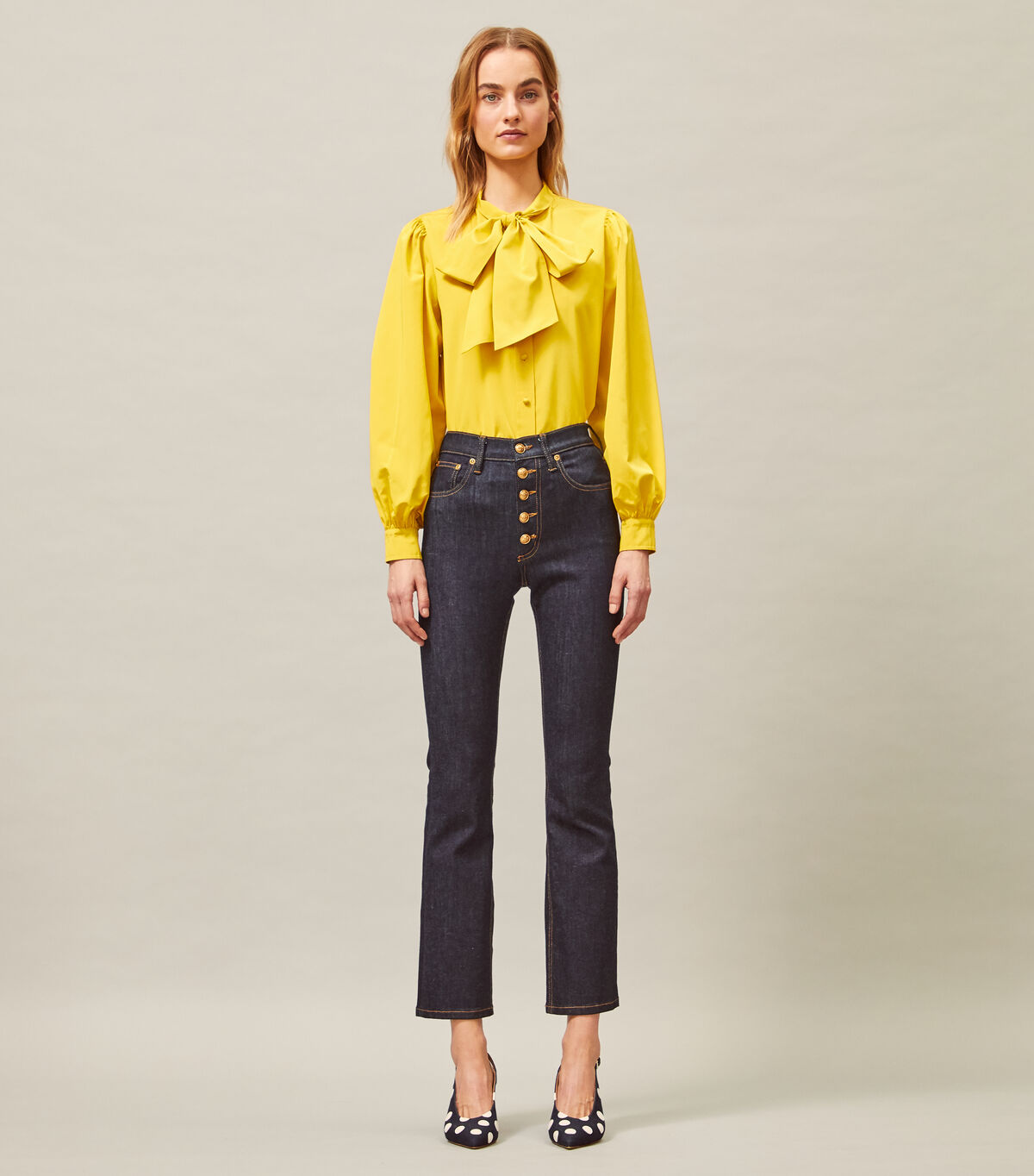 tory burch taffeta bow blouse