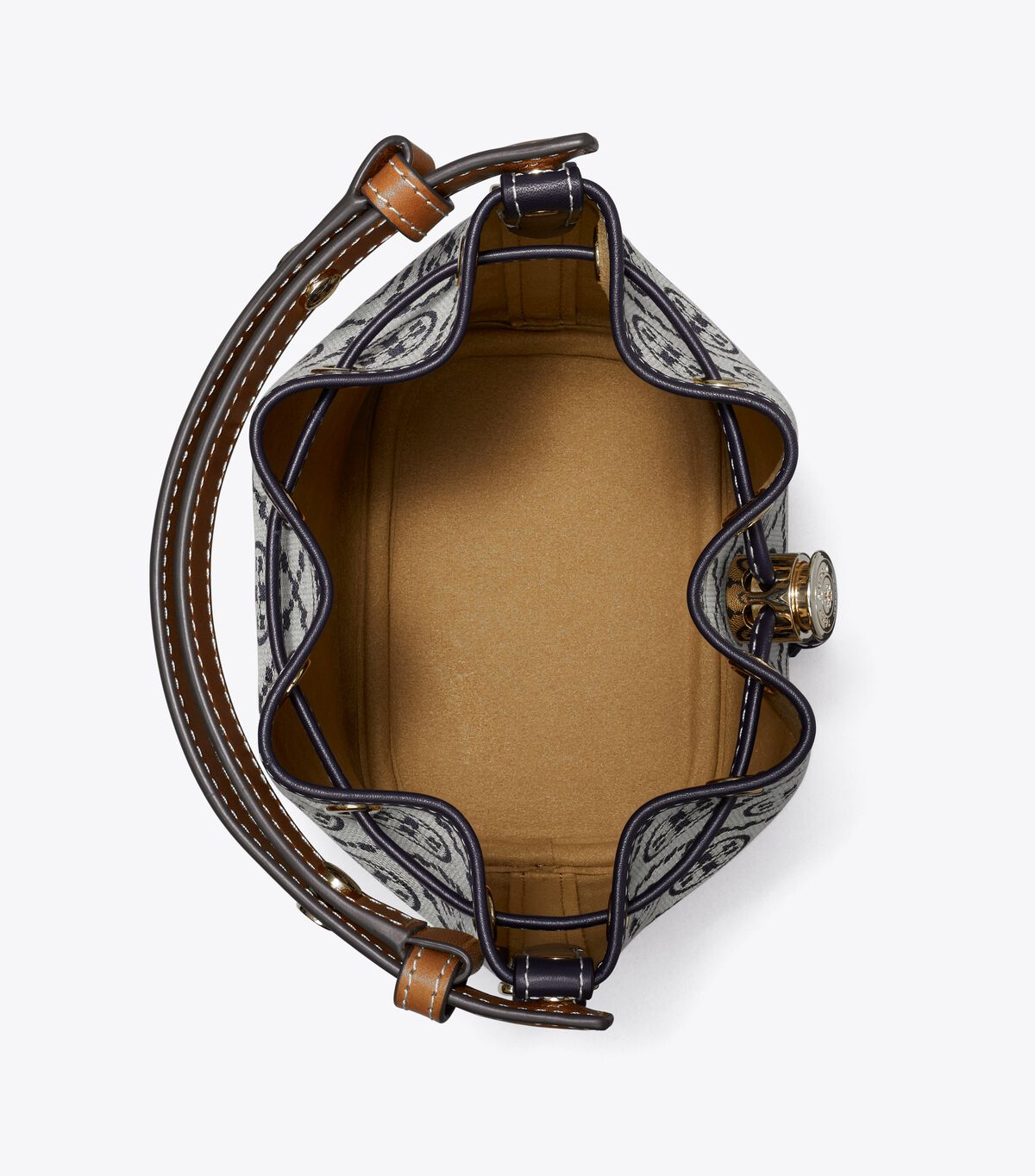 tory burch t monogram mini bucket bag
