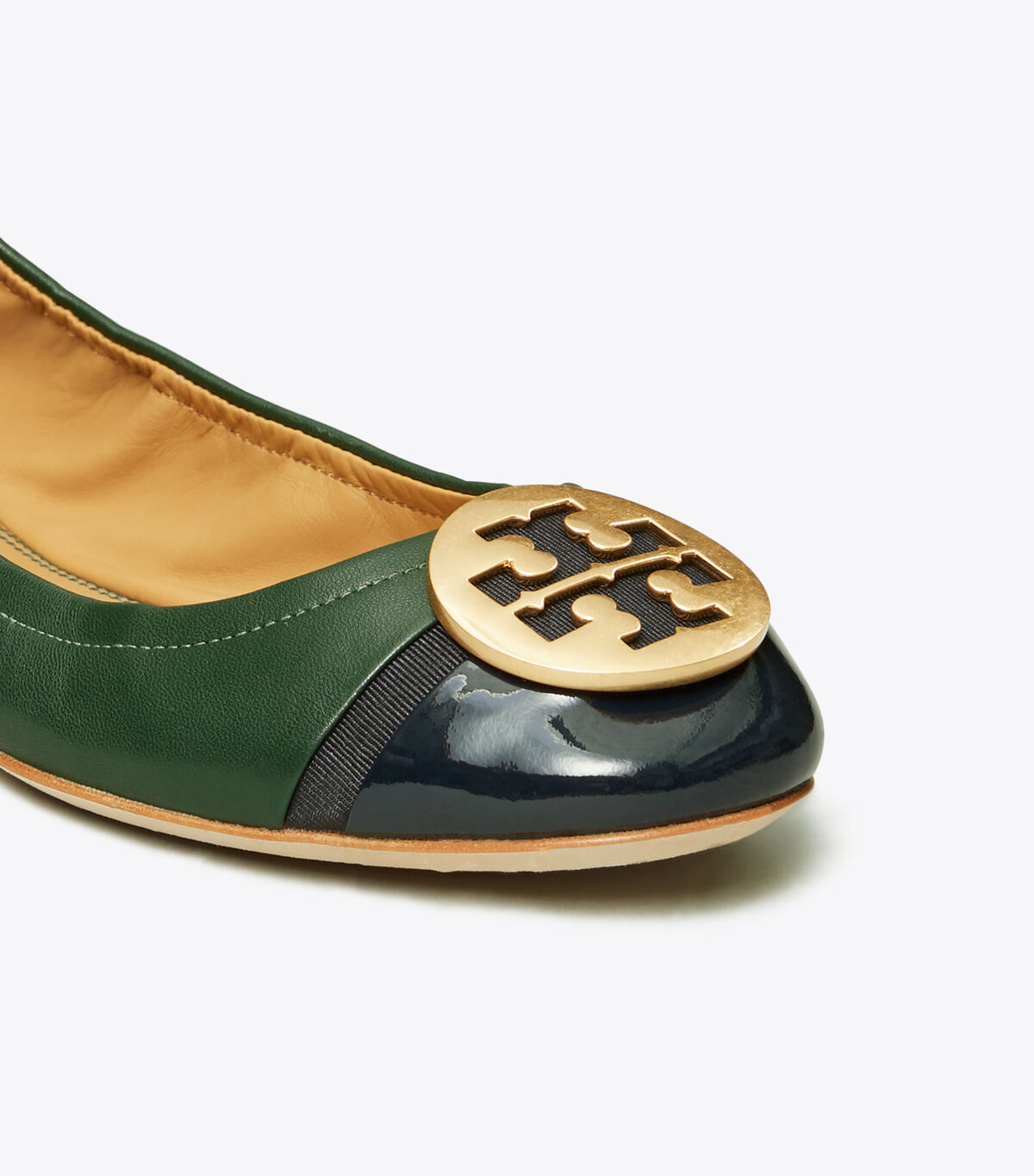 tory burch minnie patent cap toe ballet flat
