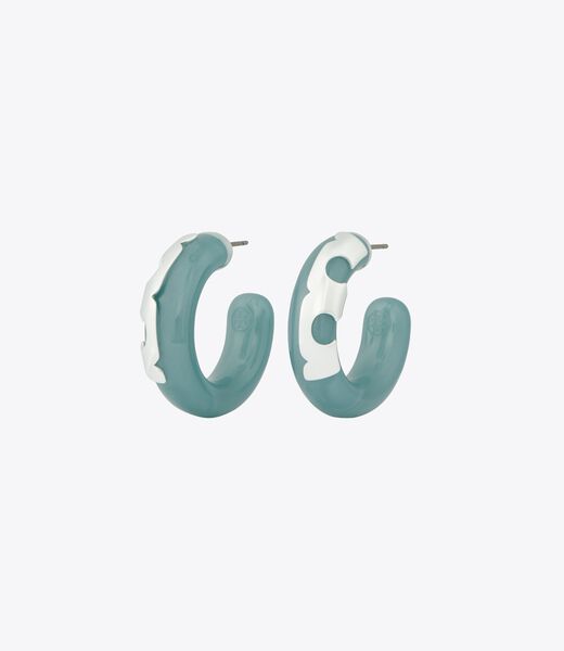 tory burch resin hoop earring