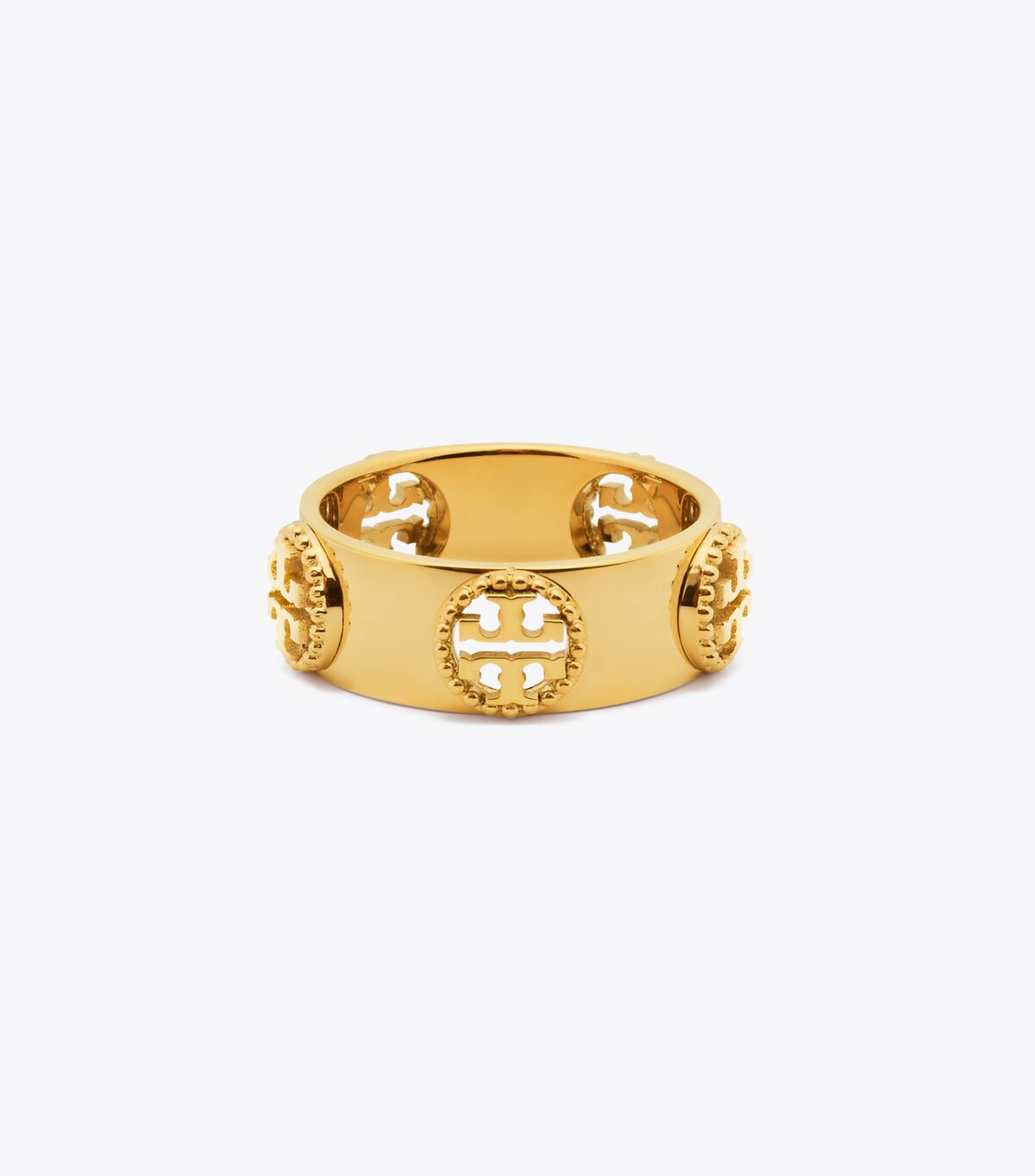tory burch milgrain logo ring