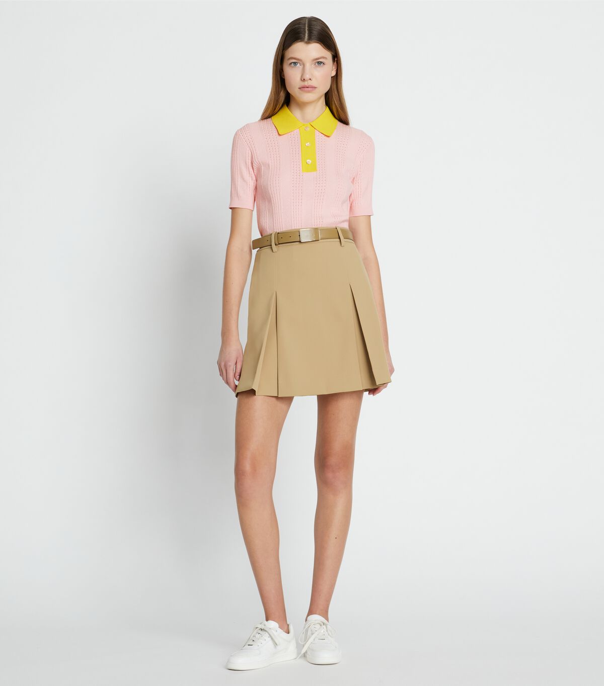 tory burch pleated front nylon golf skirt