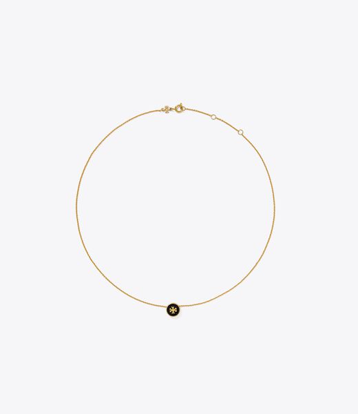 tory burch kira enamel pendant necklace