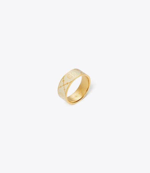 T Monogram Enamel Ring