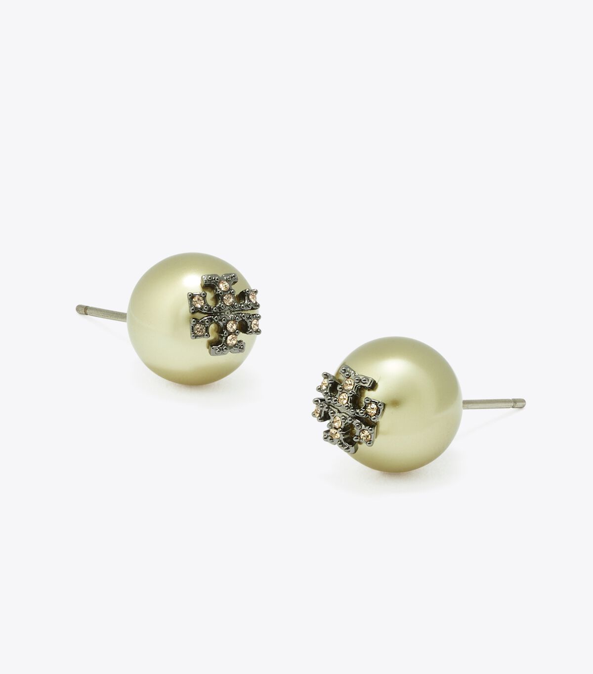 tory burch moondance pearl and pave stud earrings