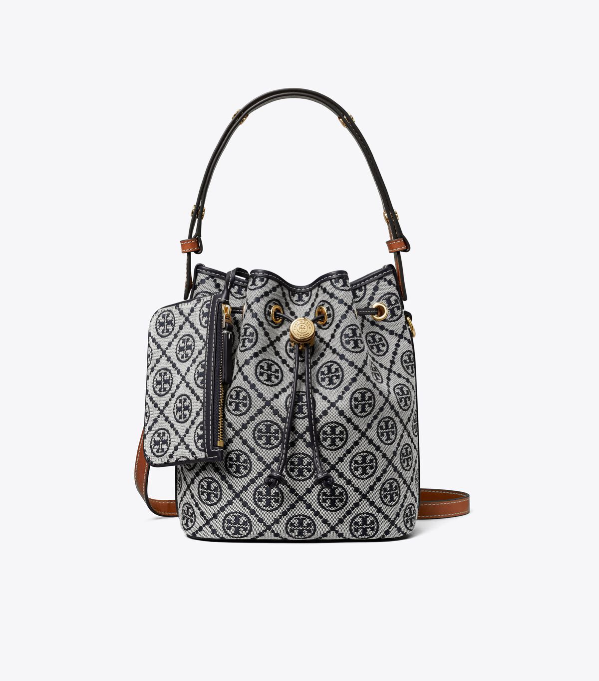 tory burch t monogram bucket bag