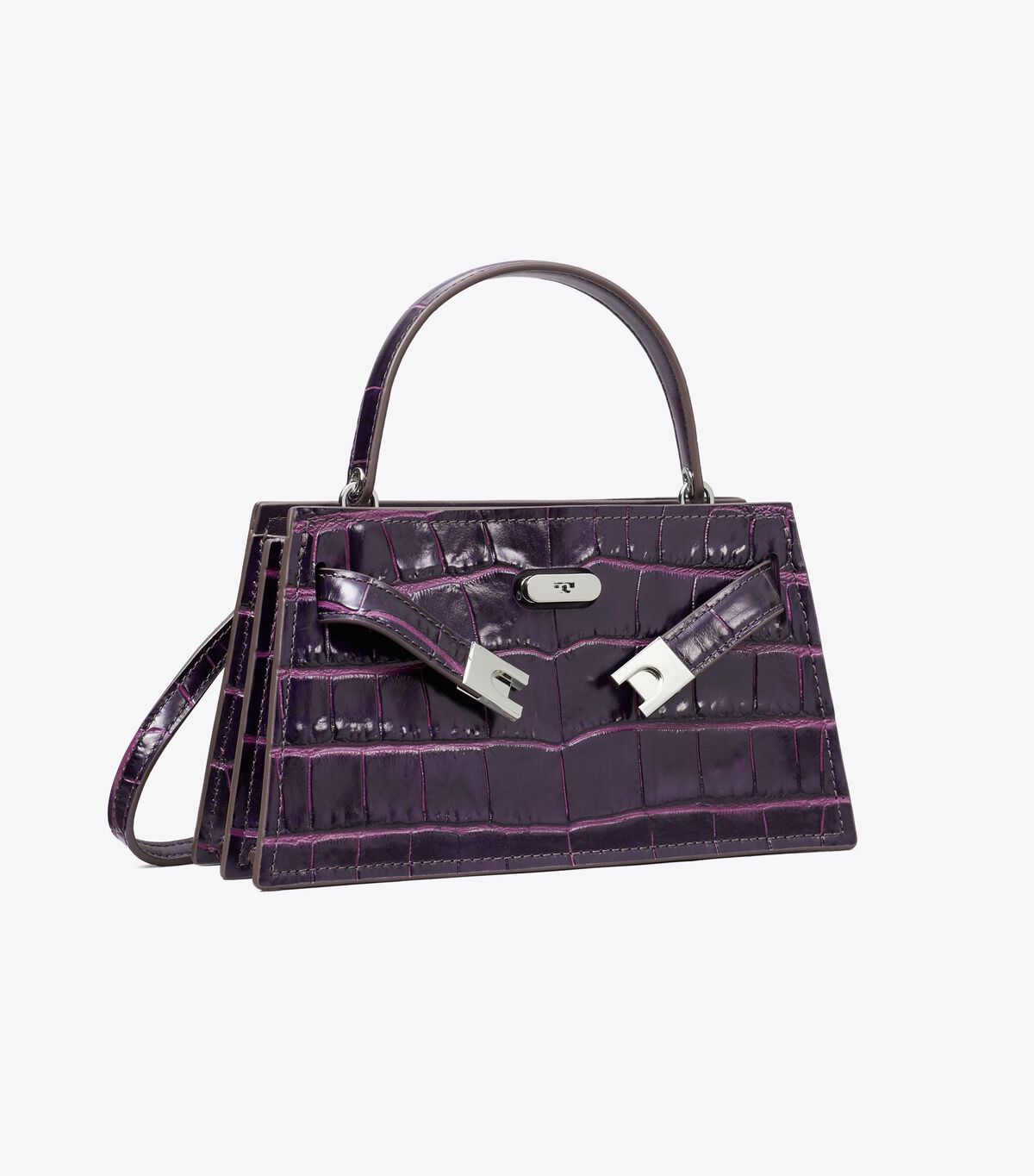 tory burch mini lee radziwill embossed top handle bag