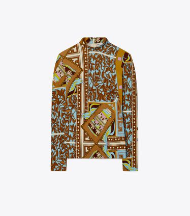 Geometric Garden Mockneck Top