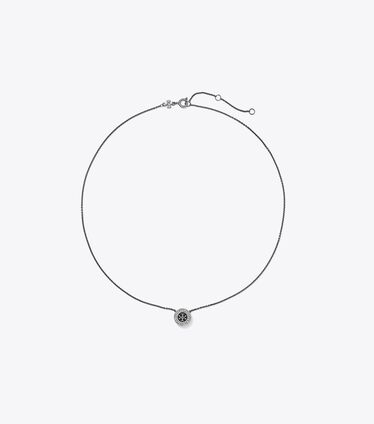 Kira Enamel Pavé Pendant Necklace