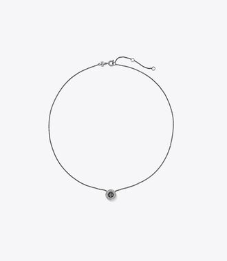 Kira Enamel Pave Pendant Necklace