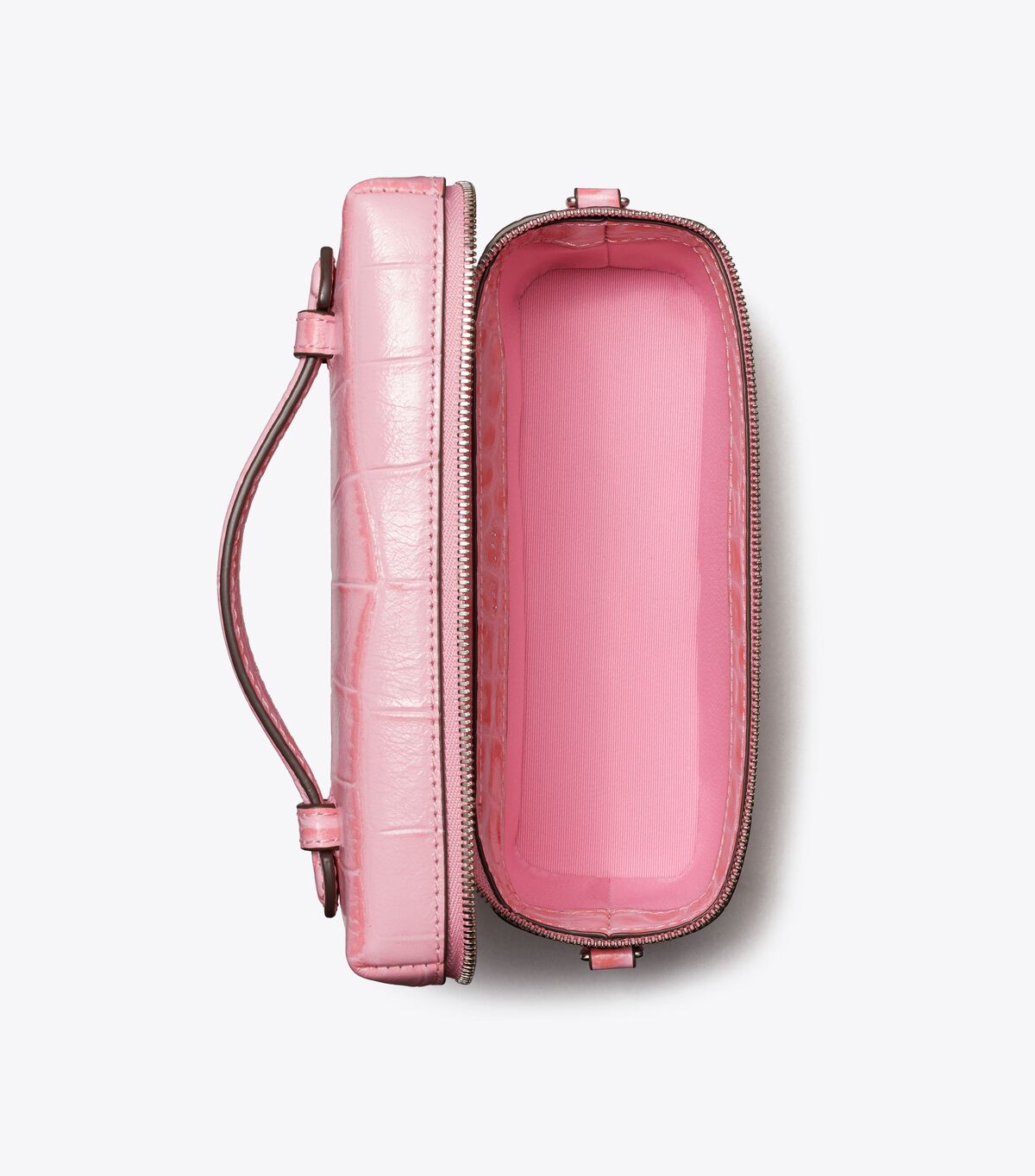 tory burch charlie croc embossed vanity case