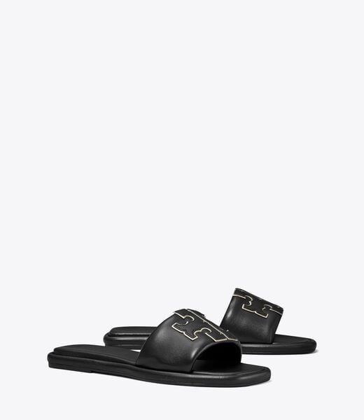tory burch double t sport slide