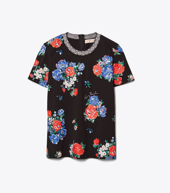 Floral Embellished T-Shirt | 883 | Tees & Tanks