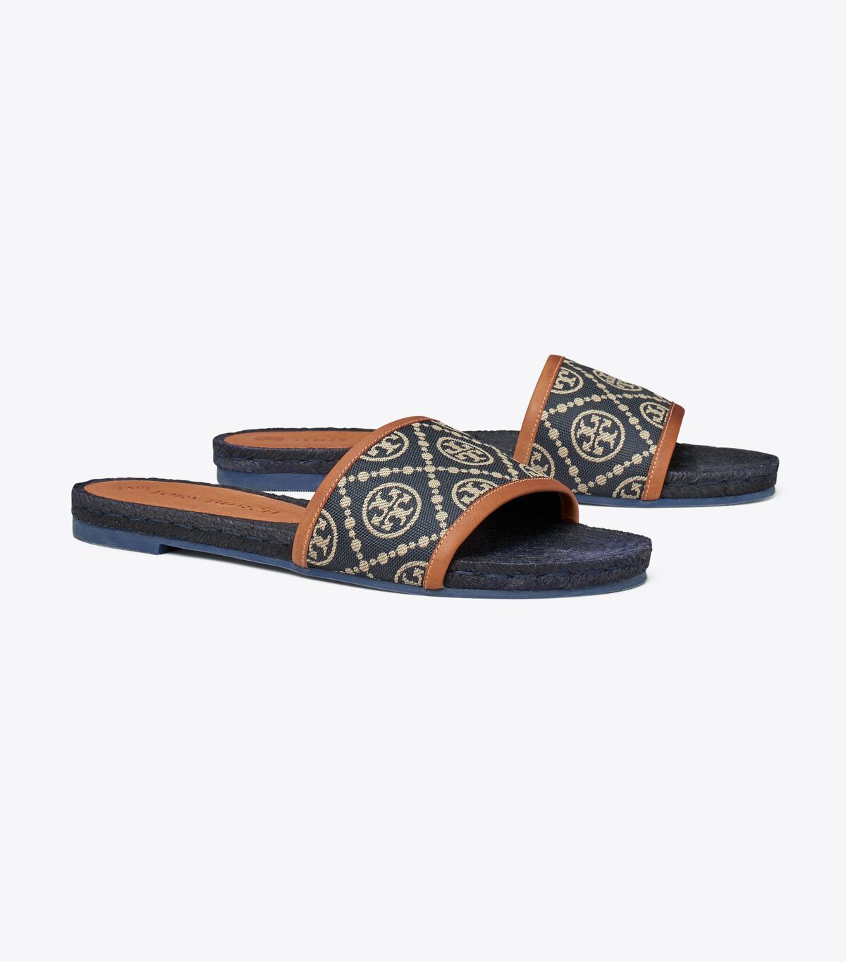 tory burch t monogram espadrille slide