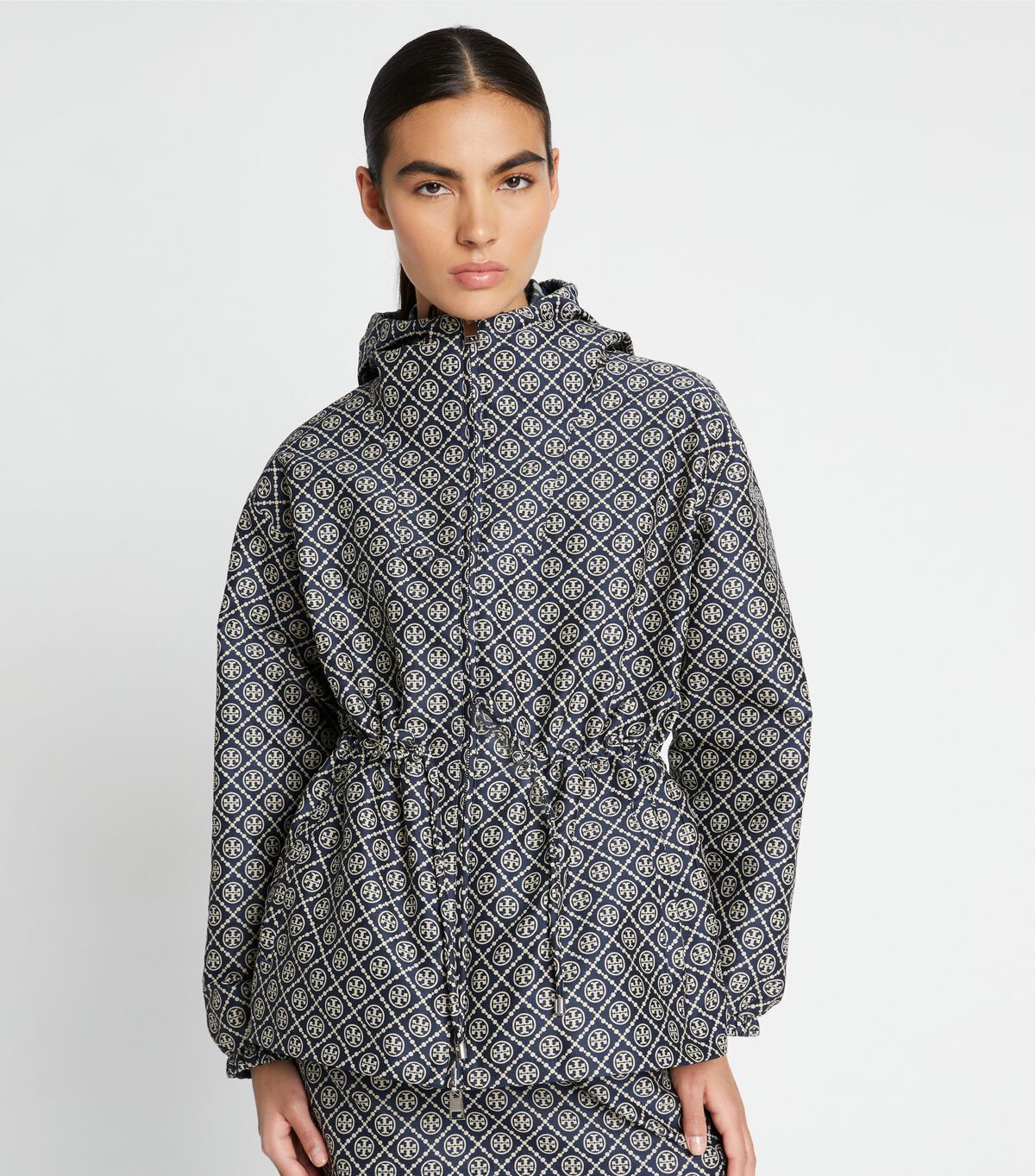 tory burch t monogram jacquard anorak