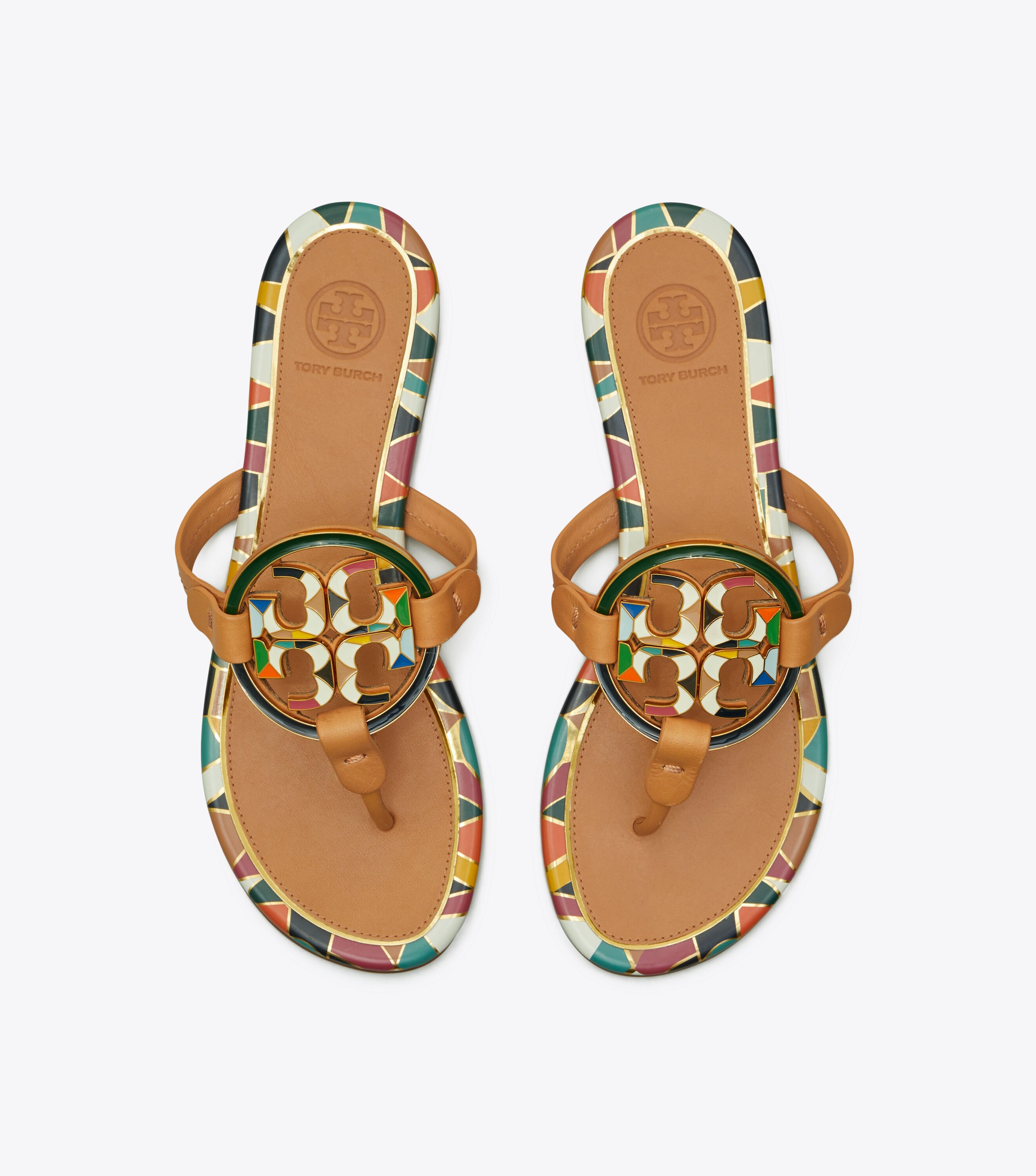 Tory burch miller enamel logo sandal online