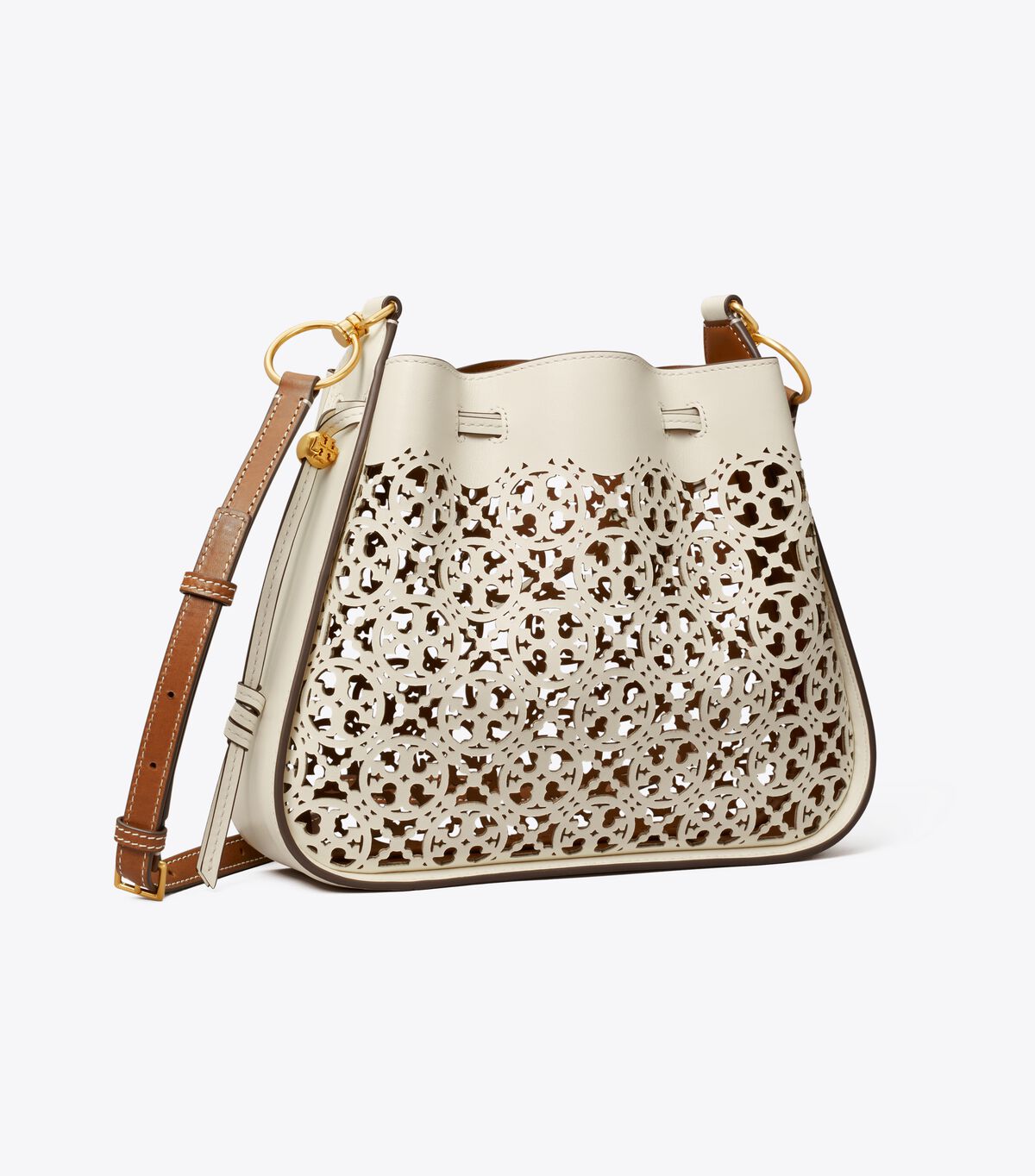 T Monogram Laser-Cut Bell Bag
