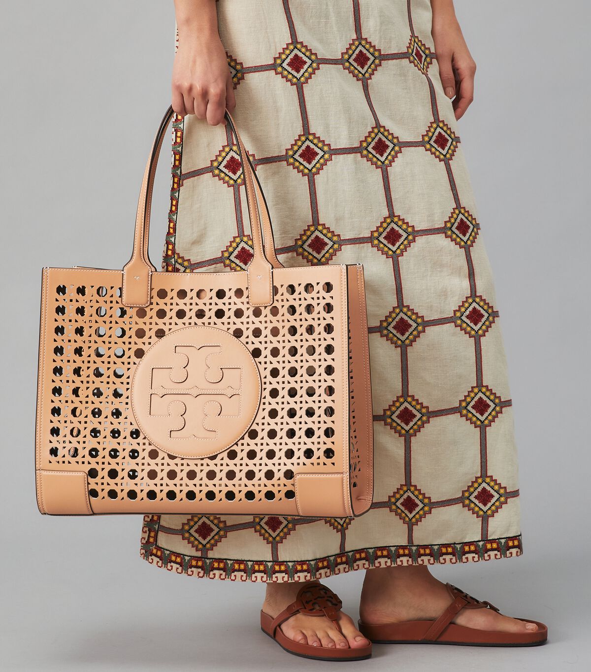 Ella Basket-Weave Tote Bag