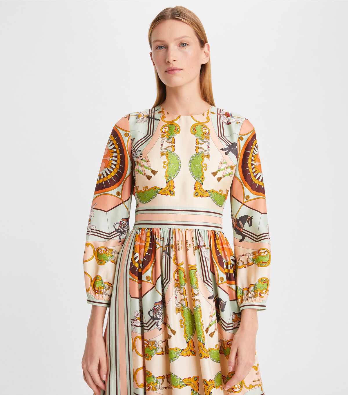 tory burch printed silk dress
