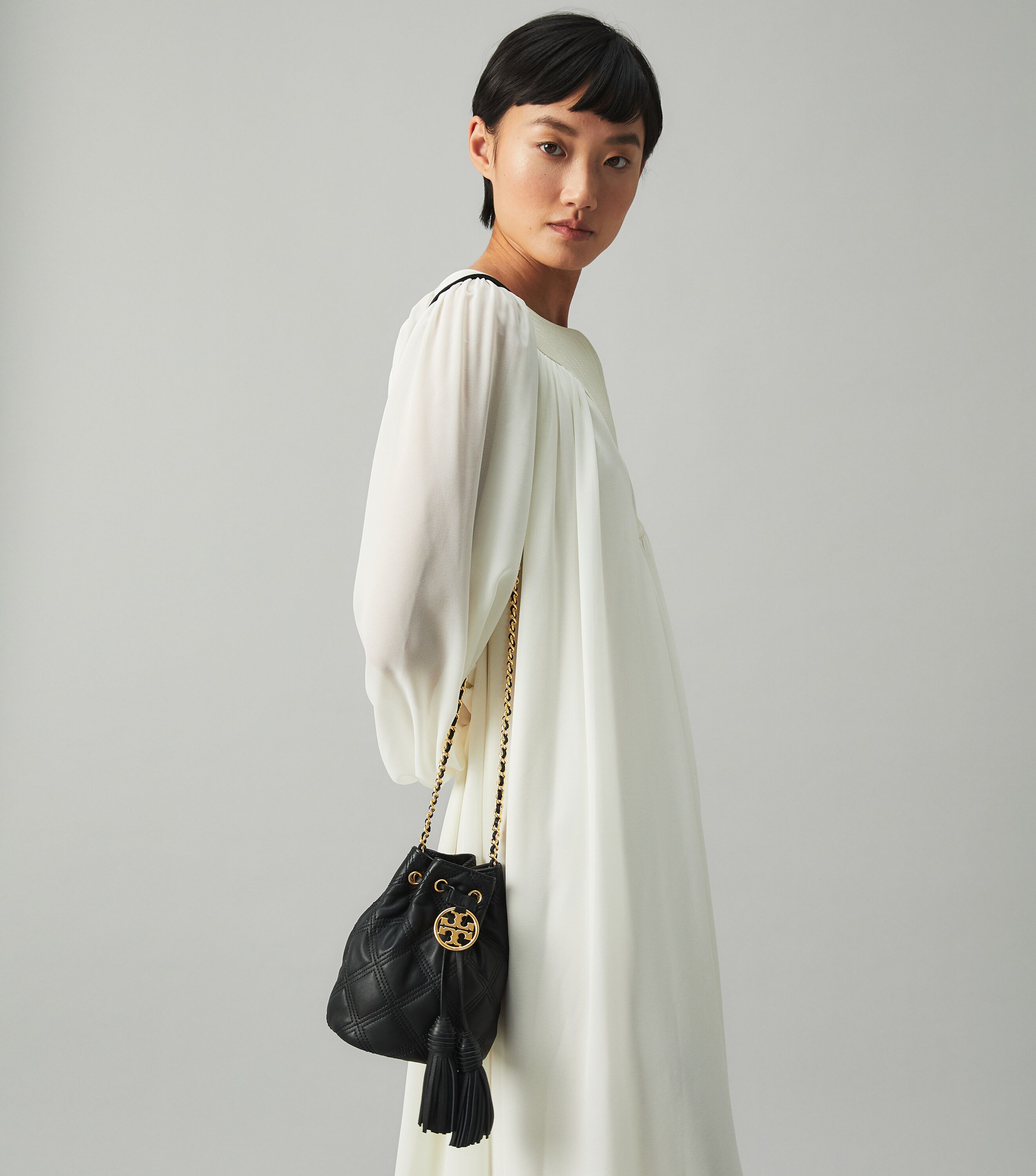 Tory burch fleming mini bucket bag hot sale