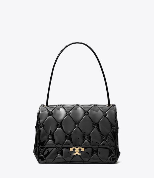 Bunny Knot Runway Patent Leather Shoulder Bag tory burch bunny knot runway patent leather shoulder bag