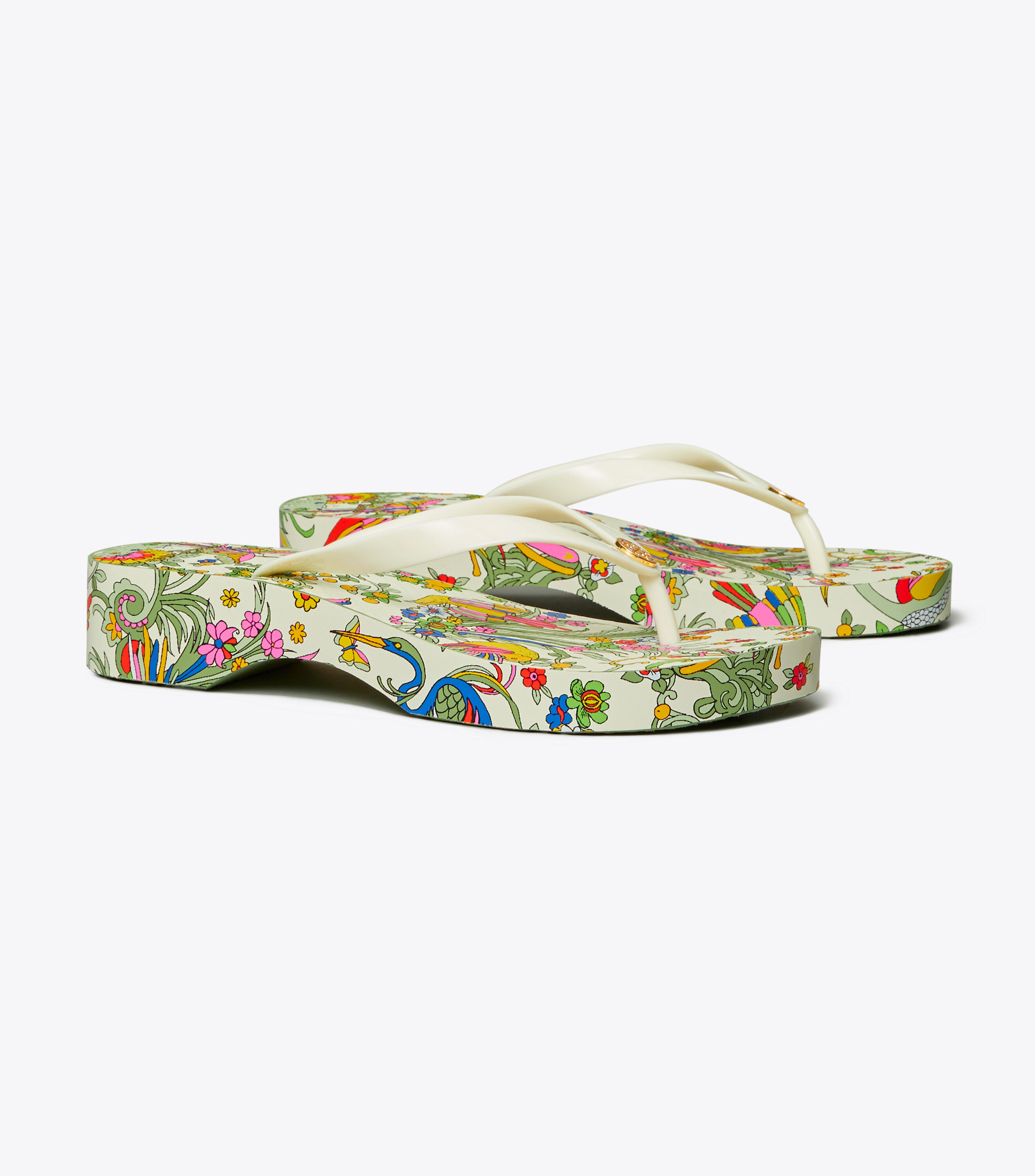 Tory burch carved hot sale wedge flip flop