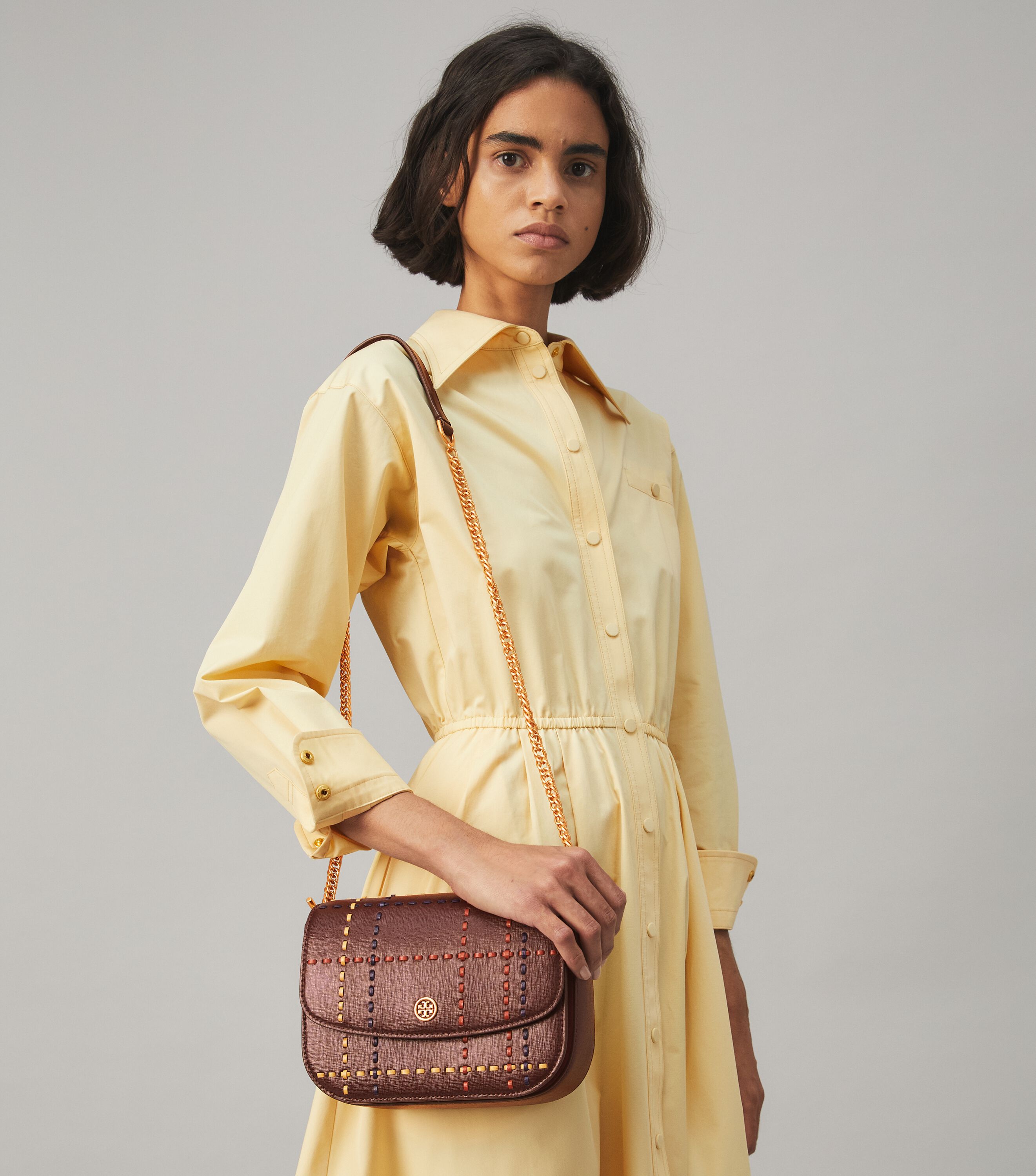 Tory burch textured hot sale leather shoulder bag