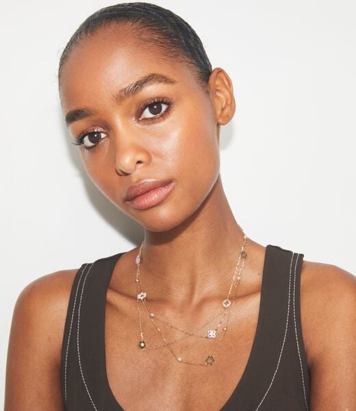 tory burch kira clover triple strand necklace