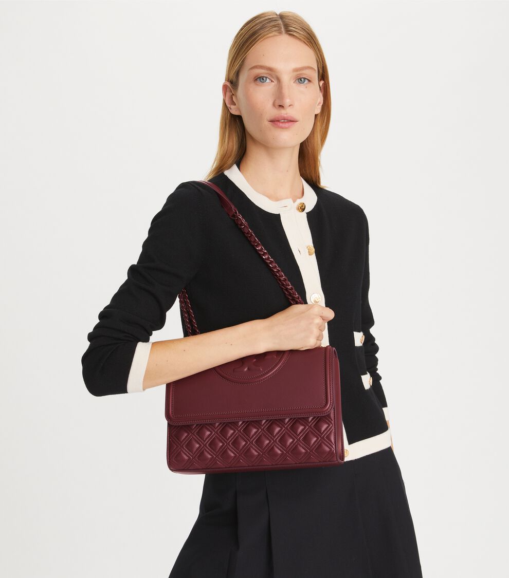 Fleming Convertible Shoulder Bag, Muscadine | Tory Burch KW display picture 1