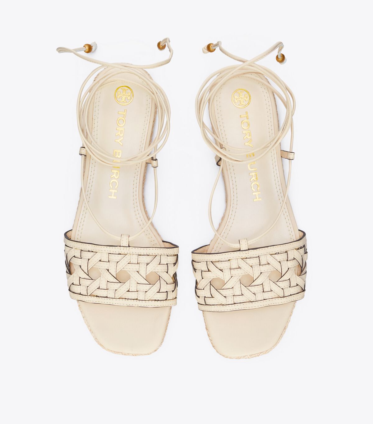 tory burch basket weave flip flops