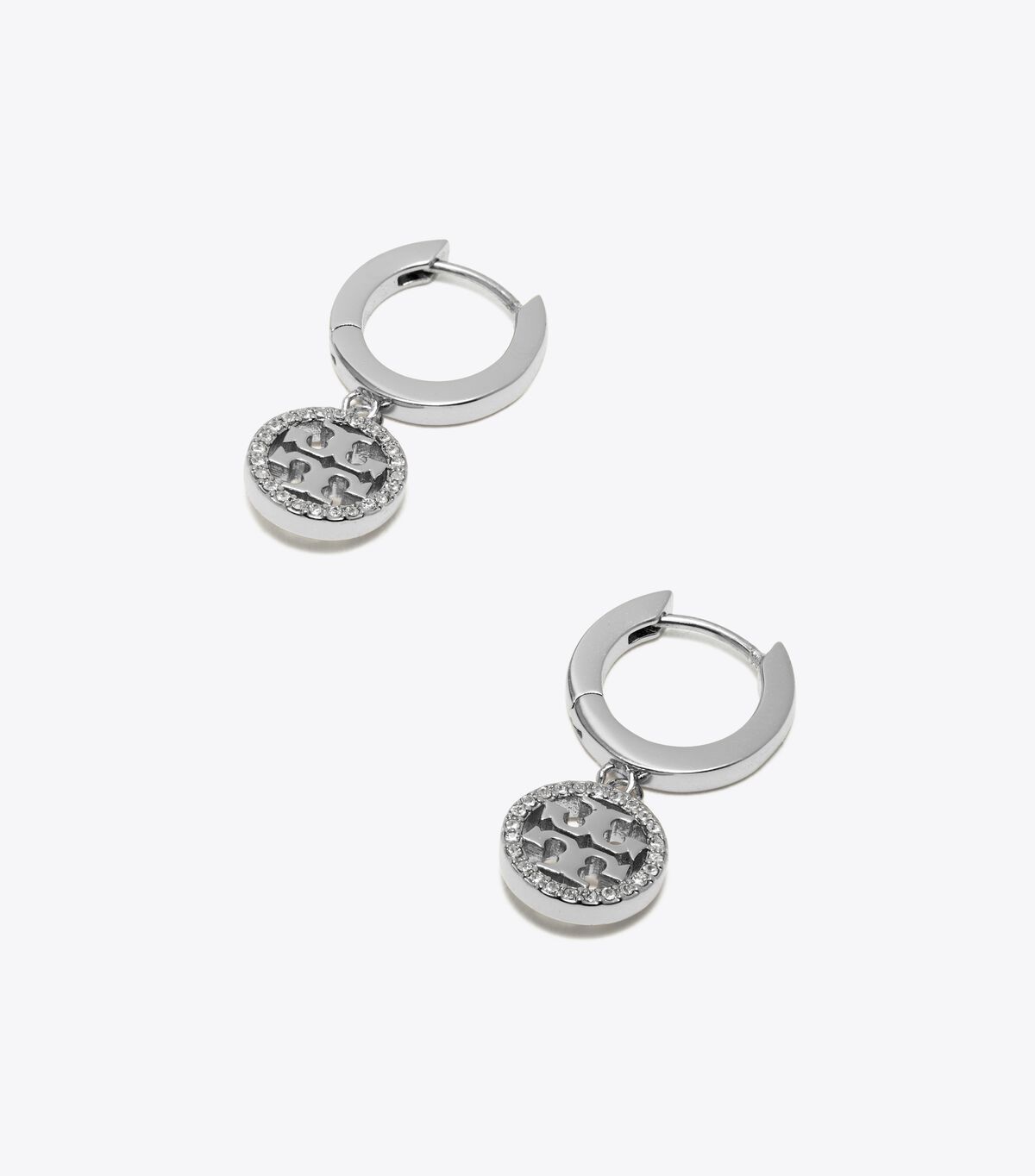 tory burch miller pave hoop earring