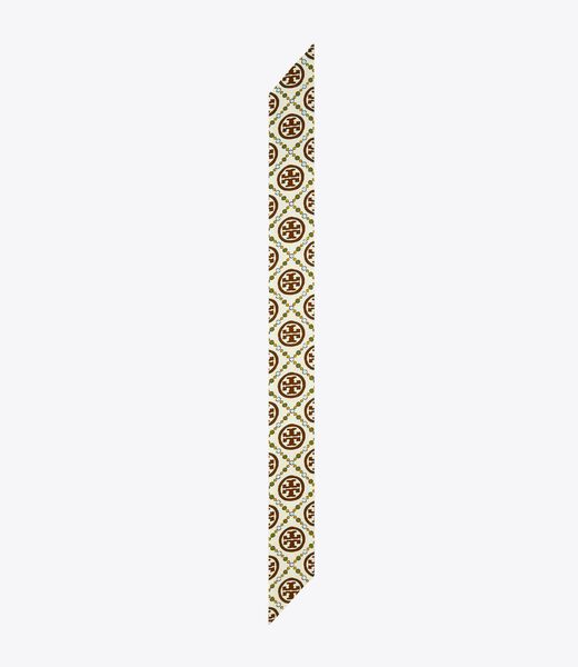 T Monogram Double-Sided Silk Ribbon Tie