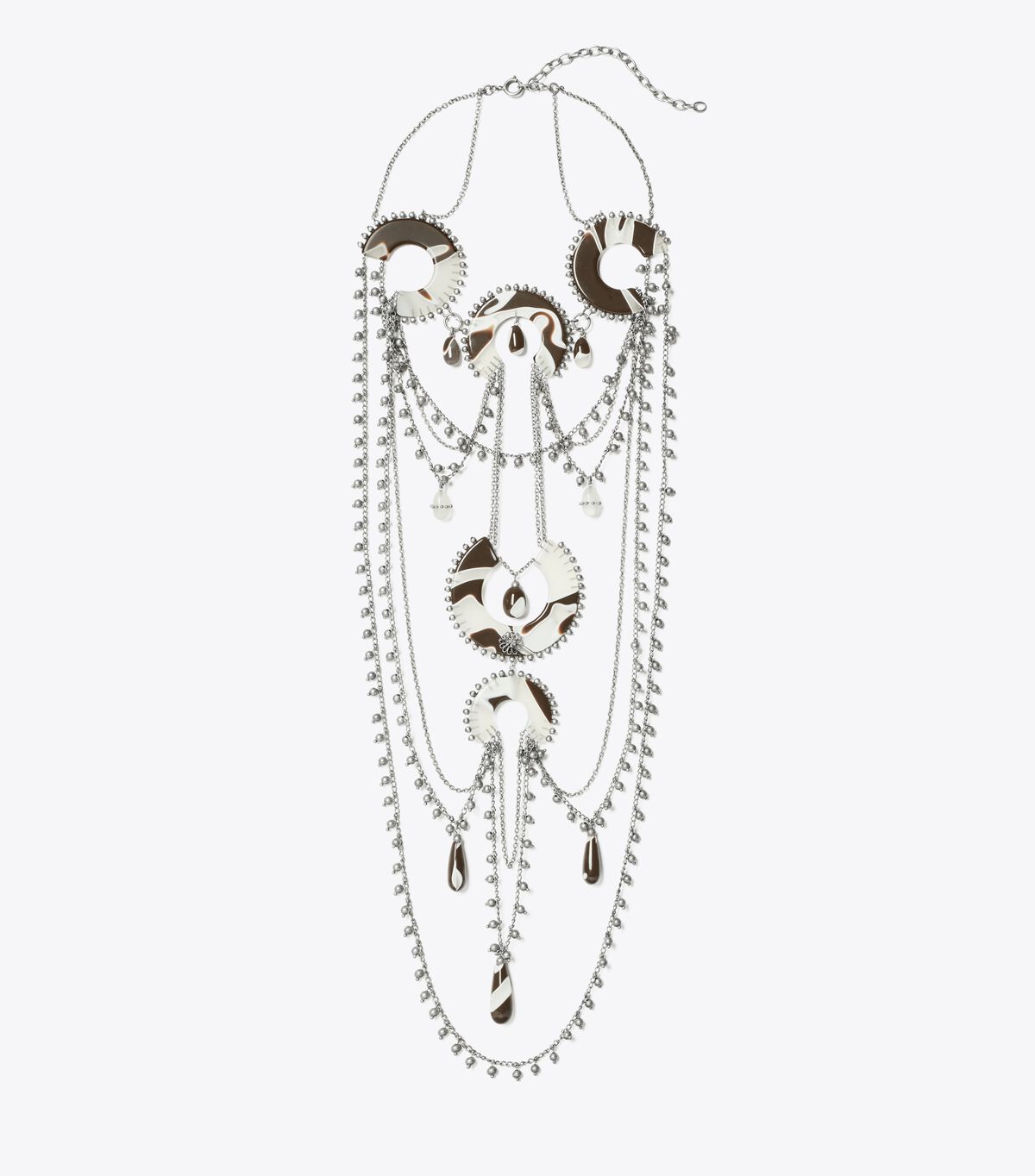 tory burch bead and resin necklace
