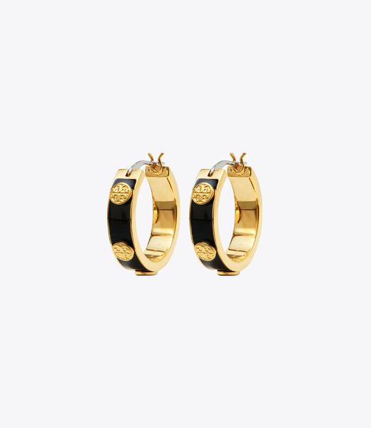 Miller Stud Enamel Hoop Earring