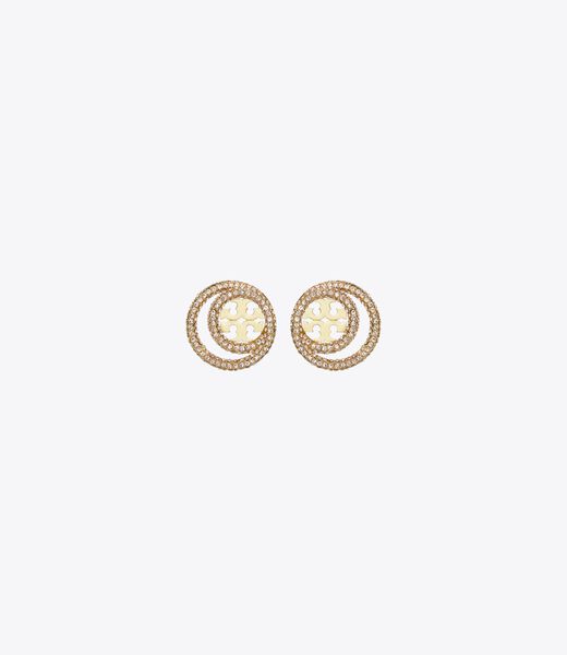 tory burch miller pave double ring stud