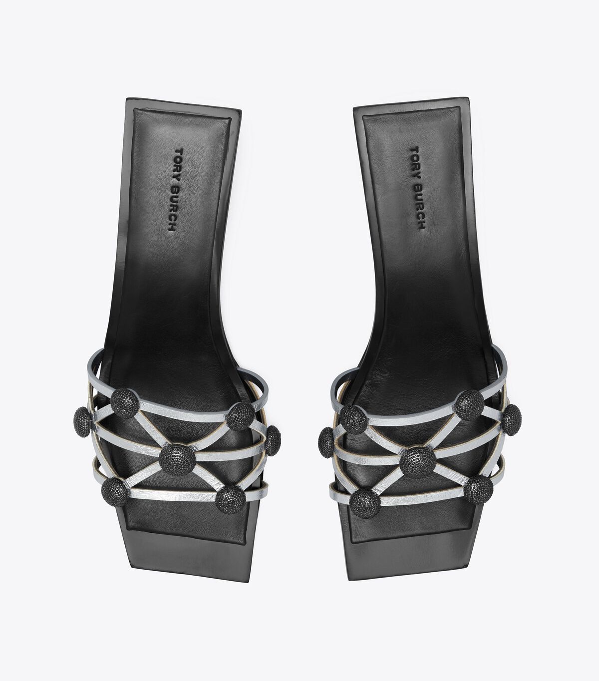 tory burch crystal bobble heeled mule sandal