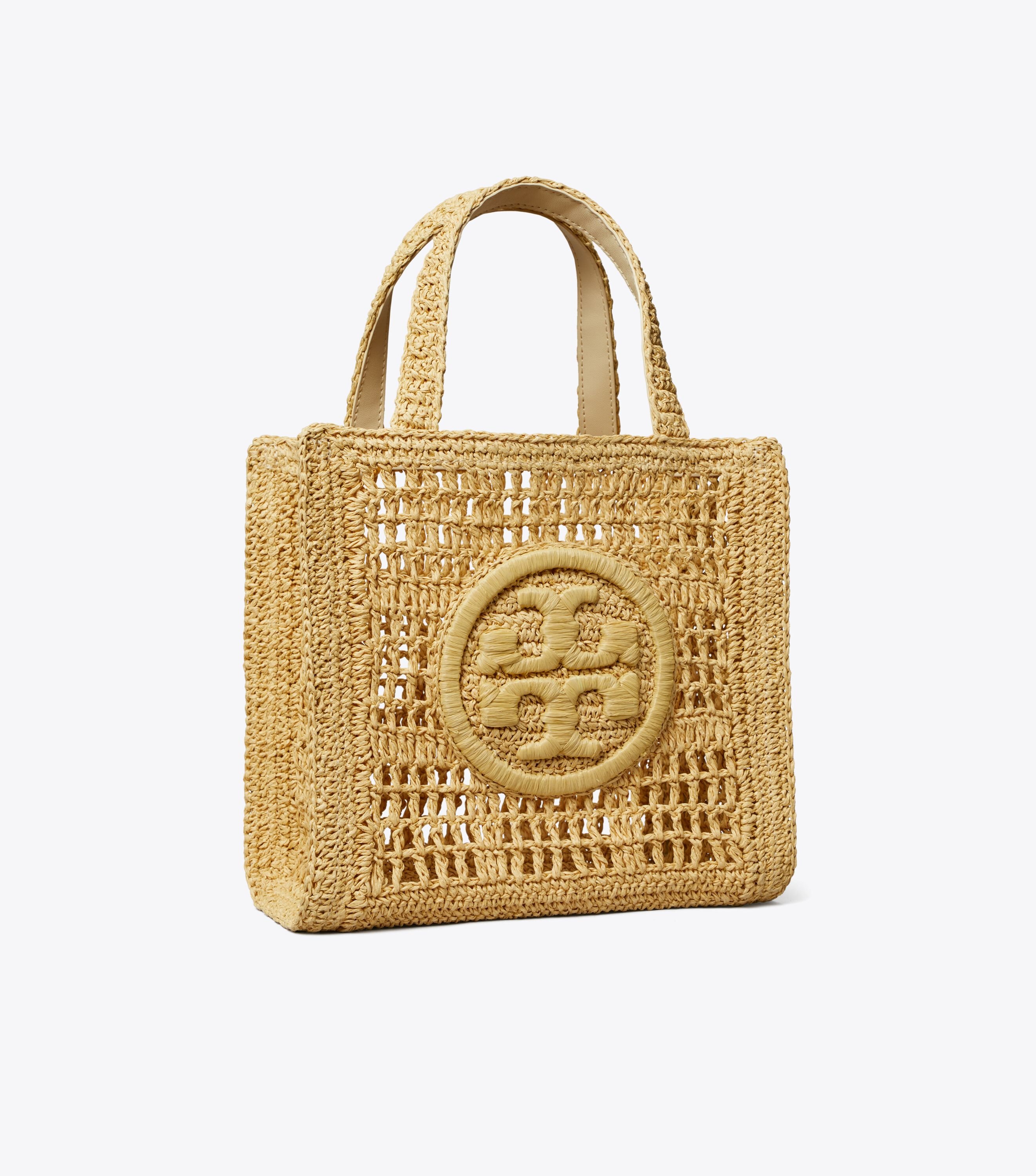 Mini Ella Hand-Crocheted Tote, Natural | Tory Burch KW