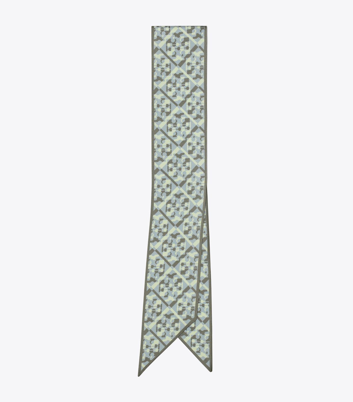 tory burch prismatic t monogram silk ribbon tie